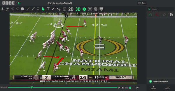 once video analyser drawing american football GIF