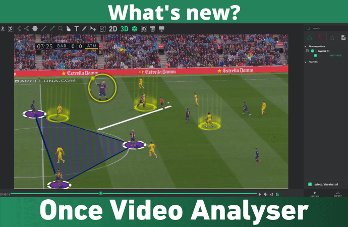 Nouveaux dessins, fonction de conversion vidéo et mises à niveau du marquage – Once Sport Analyser – tout ce que vous devez savoir
