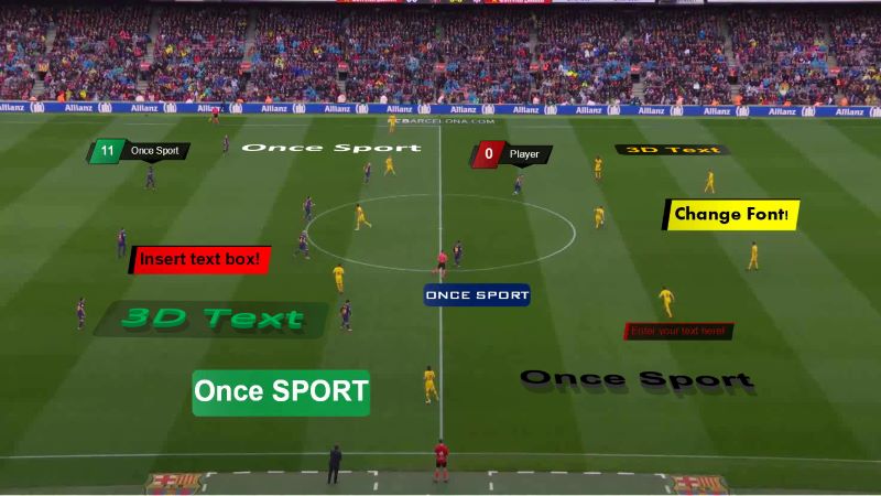 Overlay Text Once Sport Analyser