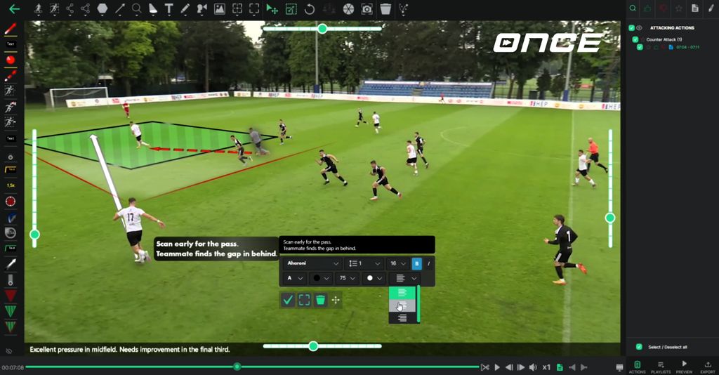 Once Sport Text Editor