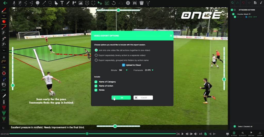 Export Notes Once Sport